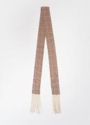 MUNTHE Lena sjaal met jacquard dessin 180 x 8 cm