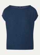 OPUS Sumsala fijngebreide top met ingebreid patroon