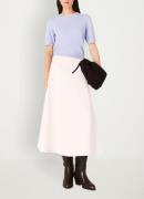 Maje Fijngebreide top in wolblend met strass