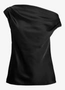 Ralph Lauren One shoulder top van satijn