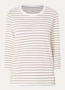 BRAX Bonnie longsleeve met streepprint en structuur