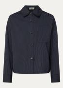 Modström Paity blouse met krijtstreep en borstzak