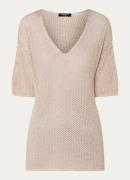 Bruuns Bazaar Boxwood T-shirt met opengewerkt dessin