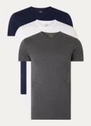 Ralph Lauren T-shirt met logoborduring in 3-pack