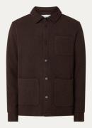Les Deux Jason regular fit overshirt in wolblend
