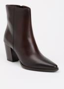 Dune London Paxten enkellaarsje van leer