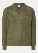 Obey Grofgebreide polo met borstzak