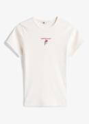 Tommy Hilfiger T-shirt met ribstructuur en logoborduring