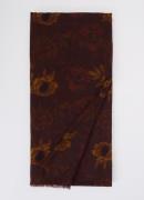 Becksöndergaard Magna Flower Siw sjaal in zijdeblend met bloemenprint ...