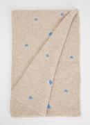 Fabienne Chapot Lidia sjaal in merino wolblend met borduring 200 x 33 ...