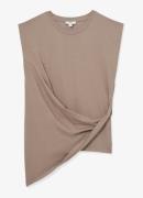 Reiss Tilly asymmetrische top met gedrapeerd detail