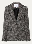 L.K.Bennett Gwen blazer in wolblend met tweed-look en steekzakken