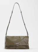 Zadig&amp;Voltaire Rocky II schoudertas van leer met logo