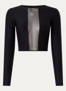 Sarda Chalmers crop top met details van mesh