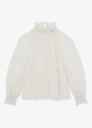 Reiss Czara top met opstaande kraag en broderie