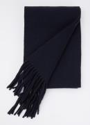 Sandro Sjaal van wol met franjes 275 x 20 cm