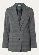 Benetton Blazer met ruitdessin en klepzakken