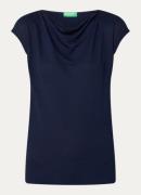 Benetton Fijngebreide top met watervalhals