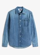 Tommy Hilfiger Regular fit overhemd van denim met logoborduring