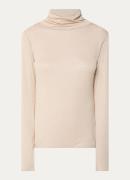 Claudia Sträter Fijngebreide top in kasjmierblend met col