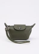 Longchamp Le Pliage clutch XS van leer
