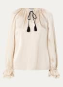 L.K.Bennett Willa tuniek van satijn met details van kant