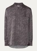 Essentiel Antwerp Ilorin blouse met panterprint en volant