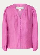 Claudia Sträter Blouse met V-hals en ballonmouw