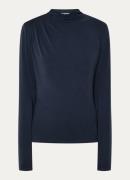 Expresso Longsleeve met plooidetail