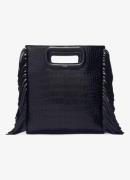 Maje Handtas van geitenleer met franjes