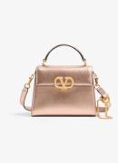 Valentino Garavani Mini handtas van kalfsleer met metallic finish