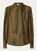 Aaiko Veronne blouse met lurex en sjaalkraag