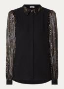 Aaiko Pillar semi-transparante blouse met lurex en pailletten