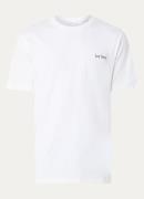 Les Deux Brady Flowermarket T-shirt met logo- en backprint