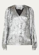 Aaiko Lyda top met metallic finish