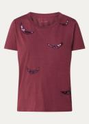Zadig&Voltaire Alys T-shirt met pailletten en kralendecoratie