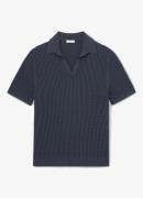 Reiss Merit regular fit polo met opengewerkt dessin
