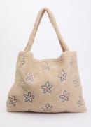 Studio Noos Schoudertas van teddy met bloemenprint