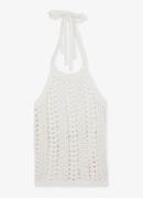 Reiss Cally top met opengebreid dessin