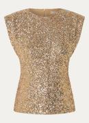 JOSH V Ziona top met pailletten en schoudervulling