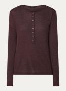 OPUS Sosmica longsleeve met ribstructuur en lurex