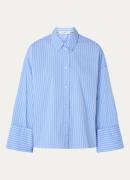 Co'Couture Bianca blouse met streepprint en trompetmouw