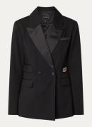 NIKKIE Mumbai double-breasted blazer met details van satijn
