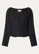 Neo Noir Salsa blouse met siernaad