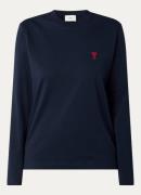 AMI Paris Longsleeve van katoen met logoborduring