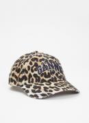 Ganni Pet met logoborduring en panterprint