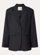 Neo Noir Marielle blazer met krijtstreep en split