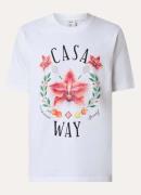 Casablanca Orchid Classic T-shirt met logoprint