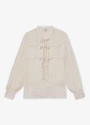 Reiss Josephine blouse met streepprint en ballonmouwen
