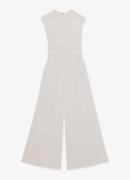 Reiss Alba wide fit jumpsuit met mesh en ceintuur